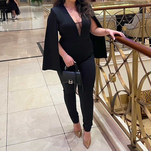 BEBE BLACK JUMPSUIT WORN ONLY ONCE - Picture 3 of 6